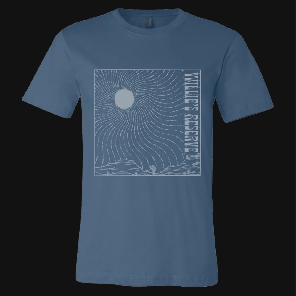 Willie‎ Nelson Concert  Wavy Ray Blue T-Shirt